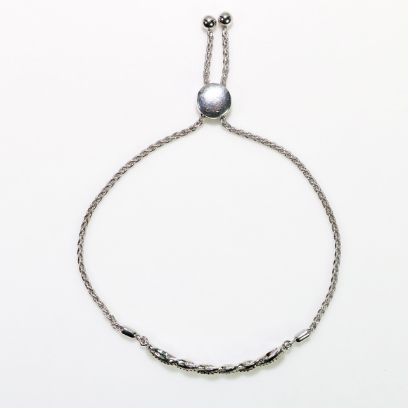 Champagne & White Diamond Sterling Silver Bracelet - Picture 2 of 3